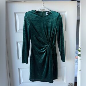 & other stories Emerald Long-Sleeve Velvet Dress